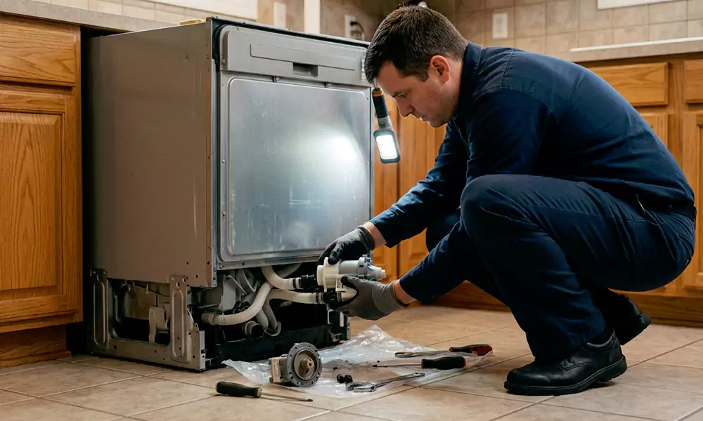 Dishwasher Pump Replacement in Ware, MA